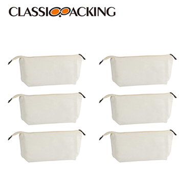 Canvas Cosmetic Bag With Zipper Wholesale