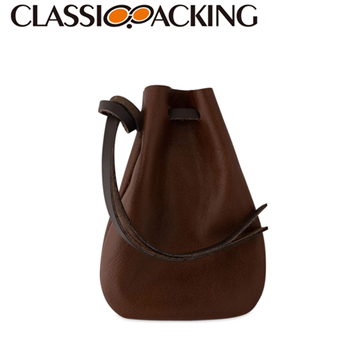 Drawstring Leather Coin Purse