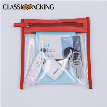 Square Flat Clear Toiletry Bag Bulk