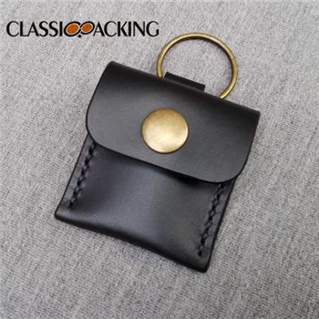 Mini Leather Key Ring Coin Pouch