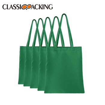 Plain Green Canvas Tote Bags Bulk 