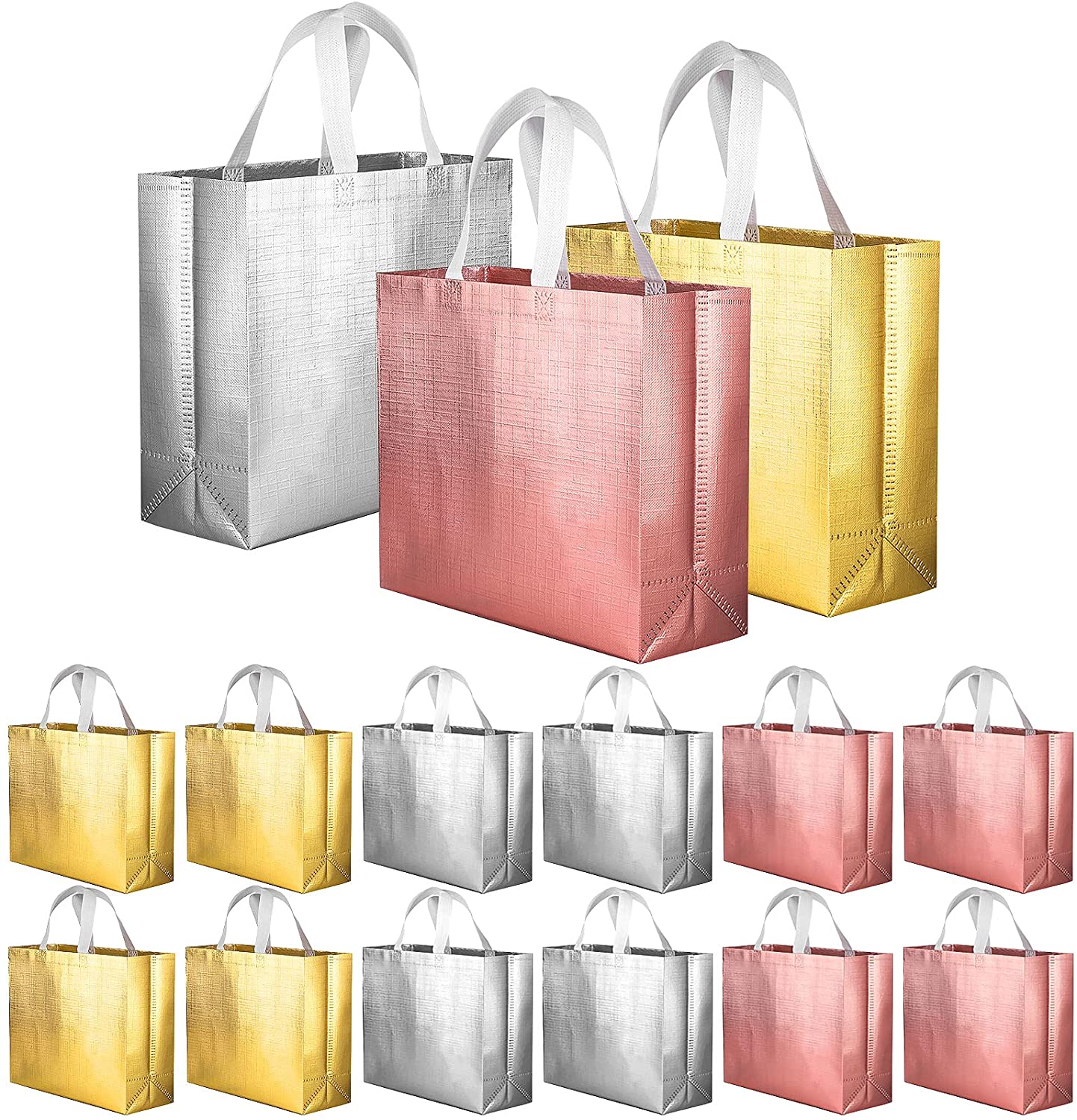 Sliver Non Woven Shopping Bags Wholesale
