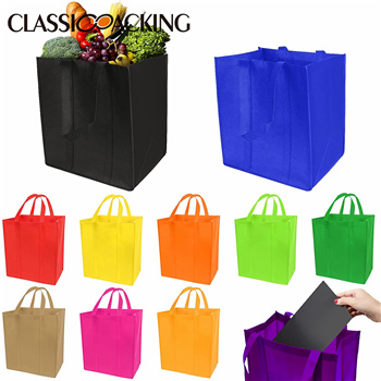 Wholesale Non Woven Tote Bags with Thick Plastic Support Bottom