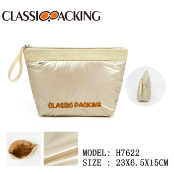 Glossy Polyester Makup Bag With Soft Filling Wholesale