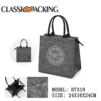Personalised Grey Felt Tote Shopper Bag