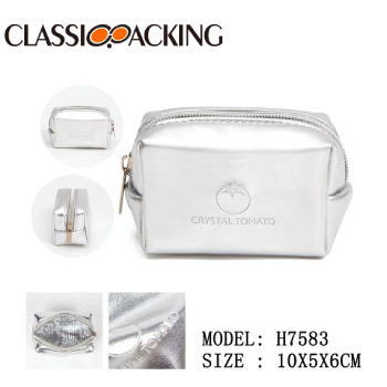 Glossy Silver Wash Bag Wholesale