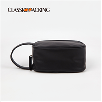 men's small leather wash bag bottom look