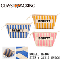 striped eco friendly toiletry bag wholesale