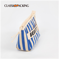 striped eco friendly toiletry bag side look