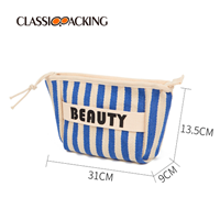 striped eco friendly toiletry bag size